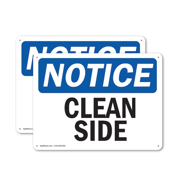 Signmission Clean Side, 24 in W x Rectangle, Plastic OS-2PACK-NS-P-1824-L-10623 - main